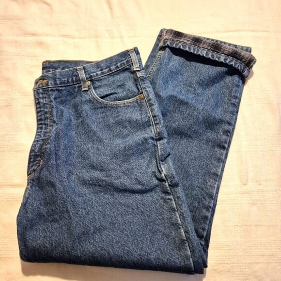 Carhartt Other - Carhartt men's size 40 x 30 plaid flannel lined jeans B172 DST relaxed Fit VGUC